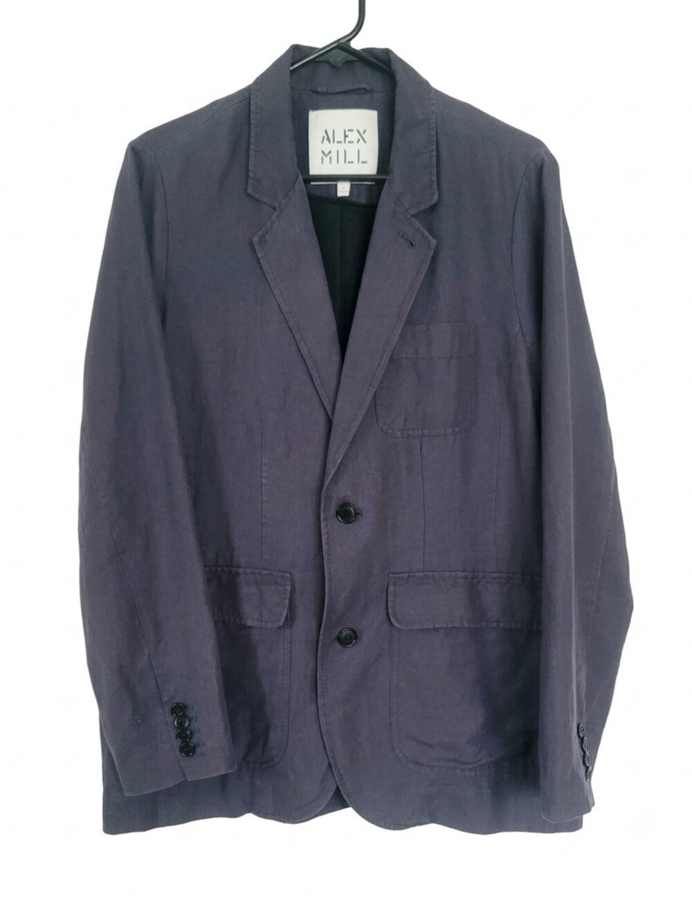 Pristine ALEX MILL 100% Cotton Twill Black Boyfriend Jacket Blazer M Never Worn